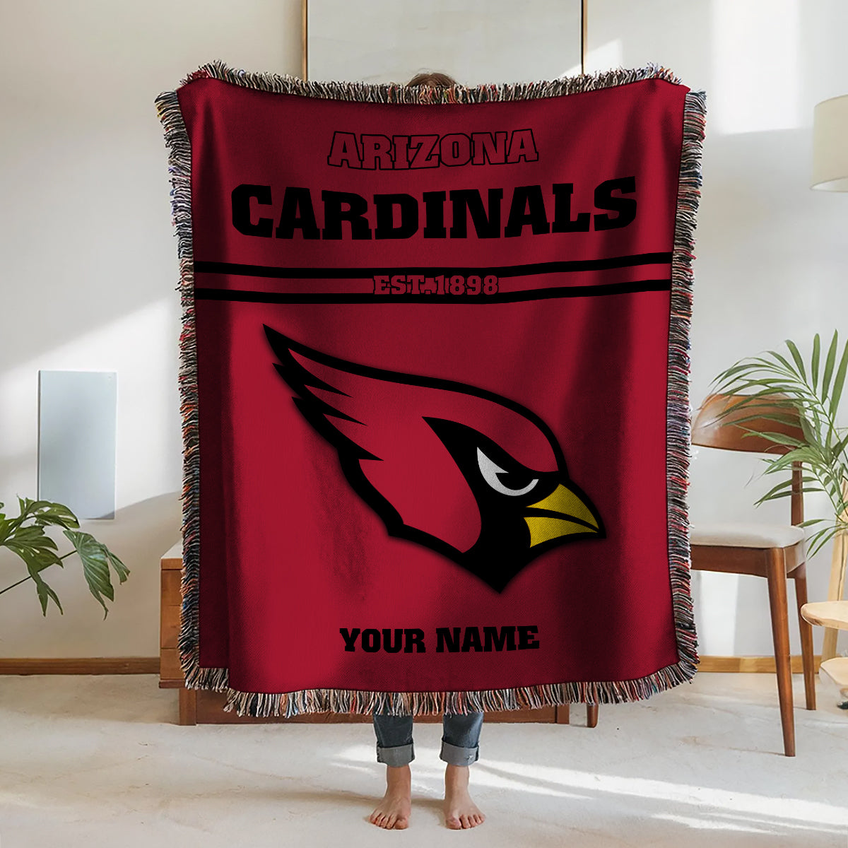 Arizona Cardinals Premium New Woven Throw Blanket AZHGWVB00001