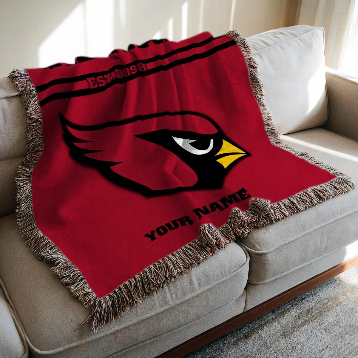 Arizona Cardinals Premium New Woven Throw Blanket AZHGWVB00001