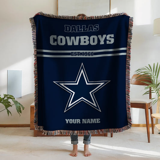 Dallas Cowboys Premium New Woven Throw Blanket AZHGWVB00005