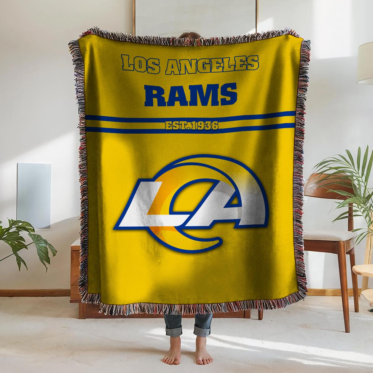Los Angeles Rams Premium New Woven Throw Blanket AZHGWVB00008