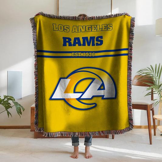 Los Angeles Rams Premium New Woven Throw Blanket AZHGWVB00008