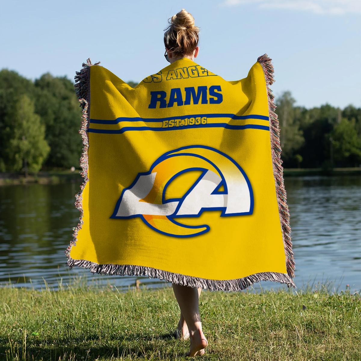 Los Angeles Rams Premium New Woven Throw Blanket AZHGWVB00008