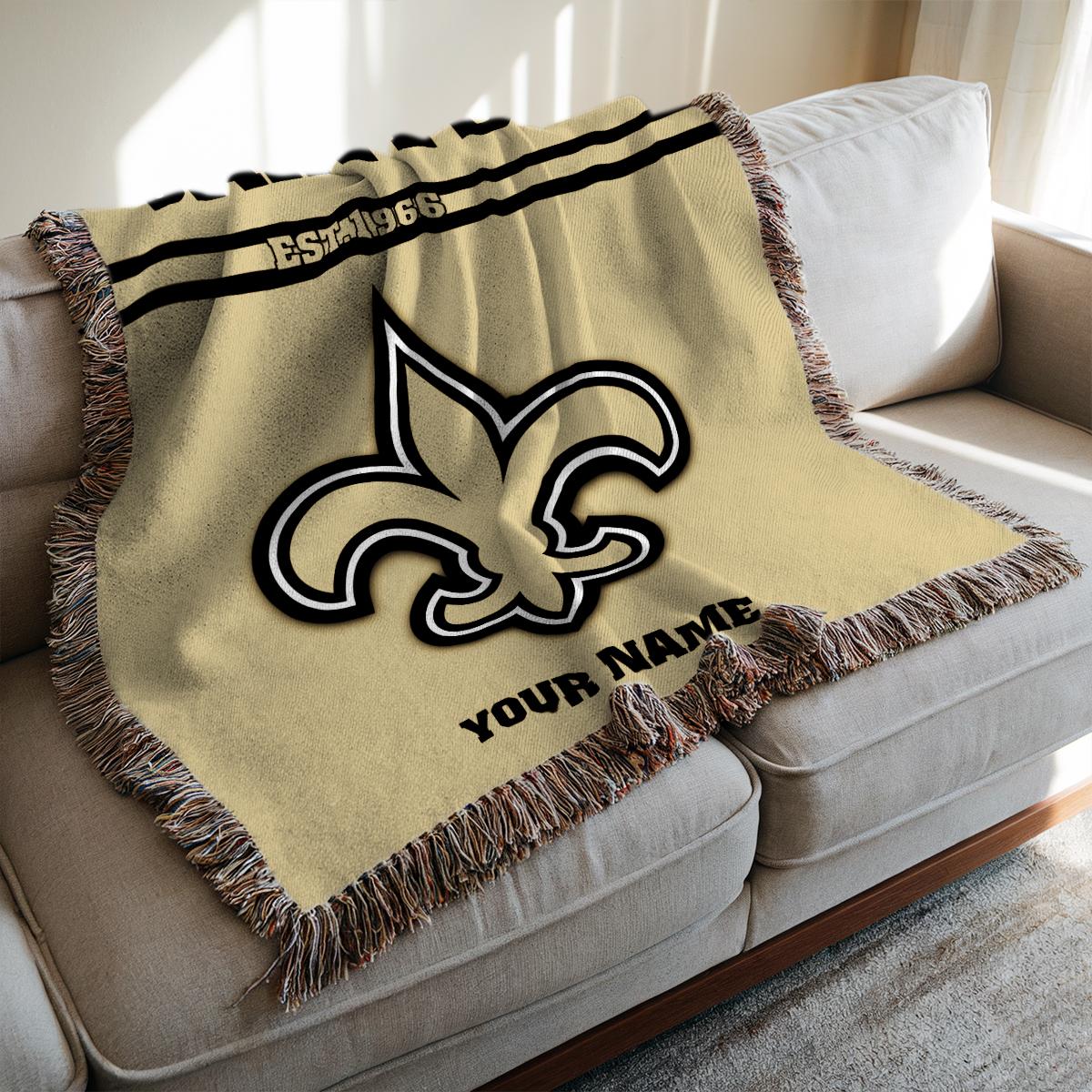 New Orleans Saints Premium New Woven Throw Blanket AZHGWVB00010
