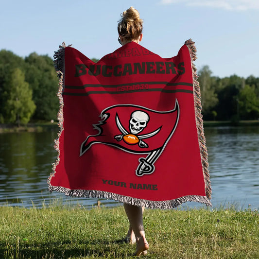 Tampa Bay Buccaneers Premium New Woven Throw Blanket AZHGWVB00015
