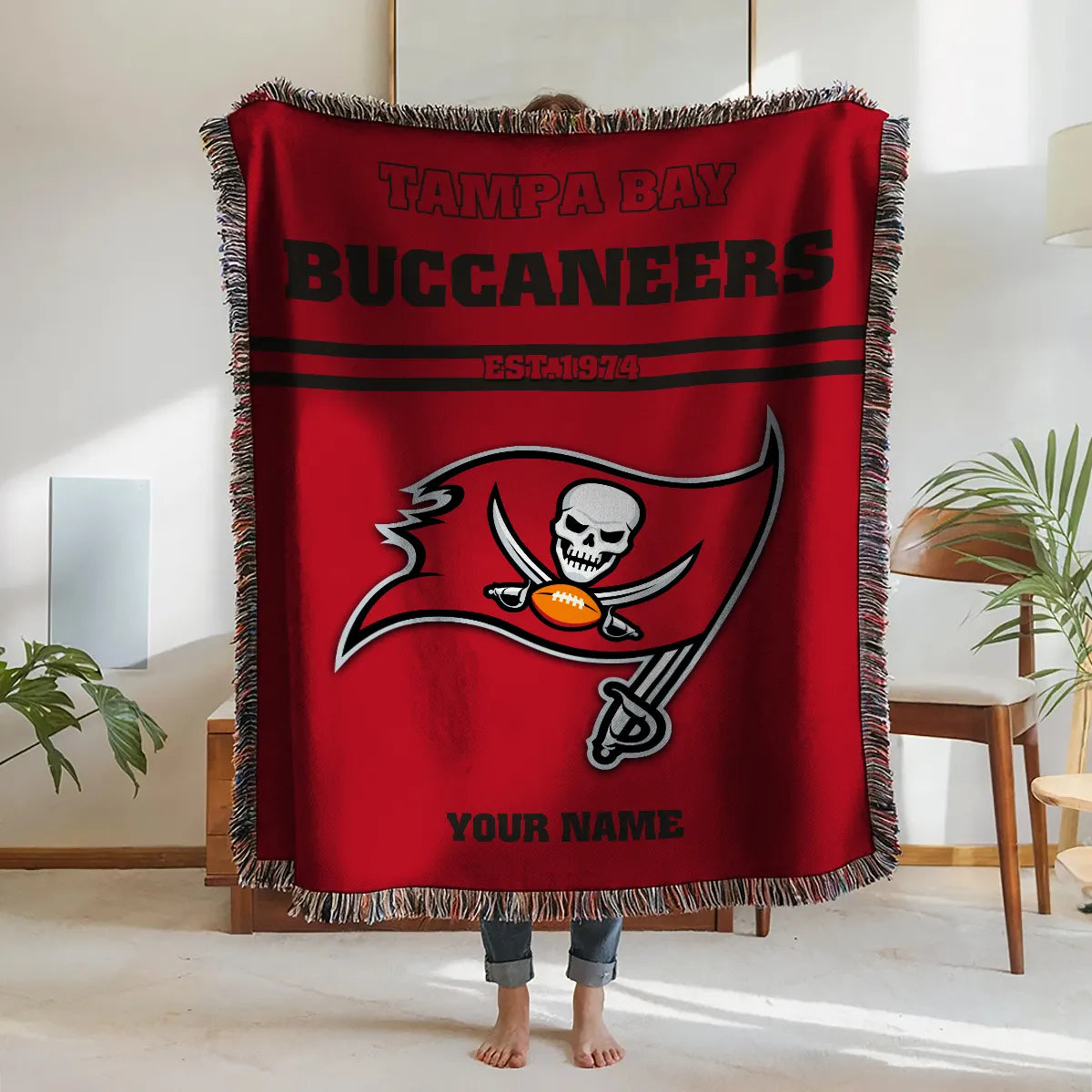 Tampa Bay Buccaneers Premium New Woven Throw Blanket AZHGWVB00015