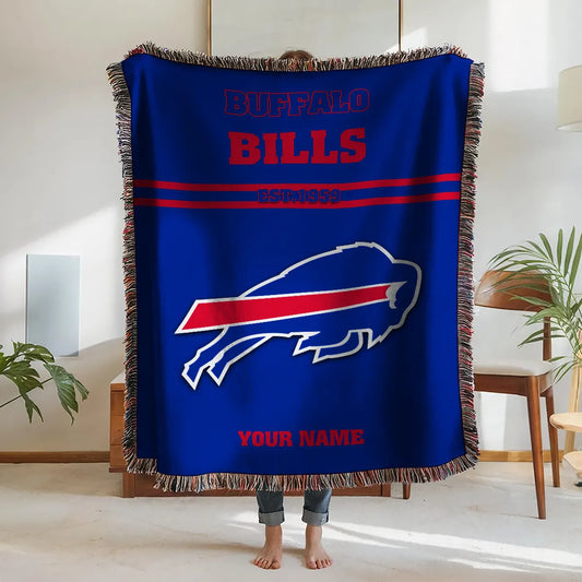 Buffalo Bills Premium New Woven Throw Blanket AZHGWVB00018