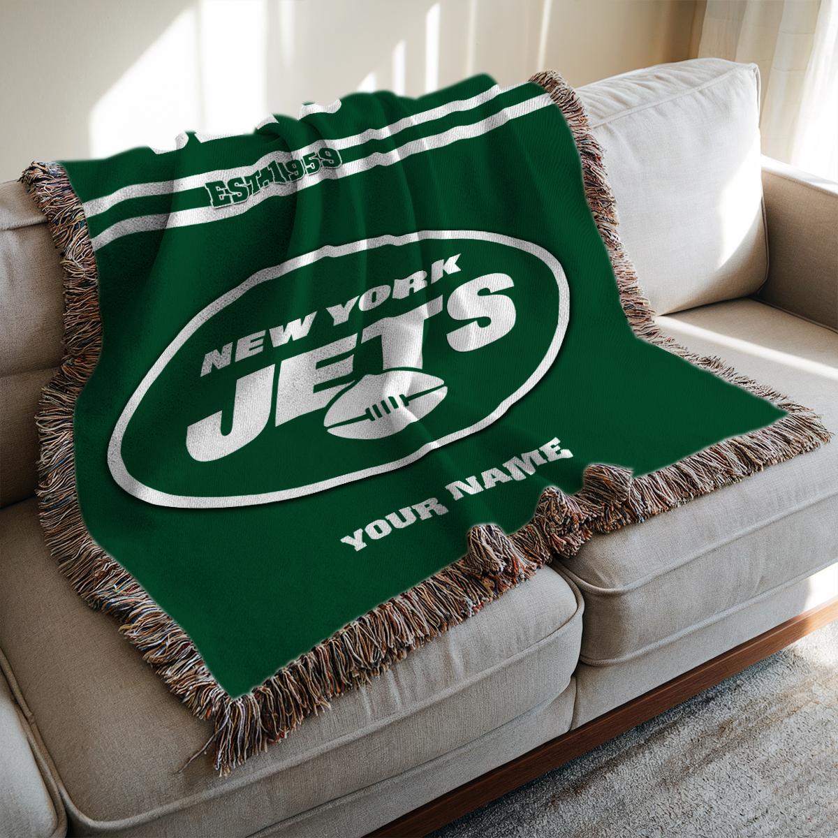 New York Jets Premium New Woven Throw Blanket AZHGWVB00030