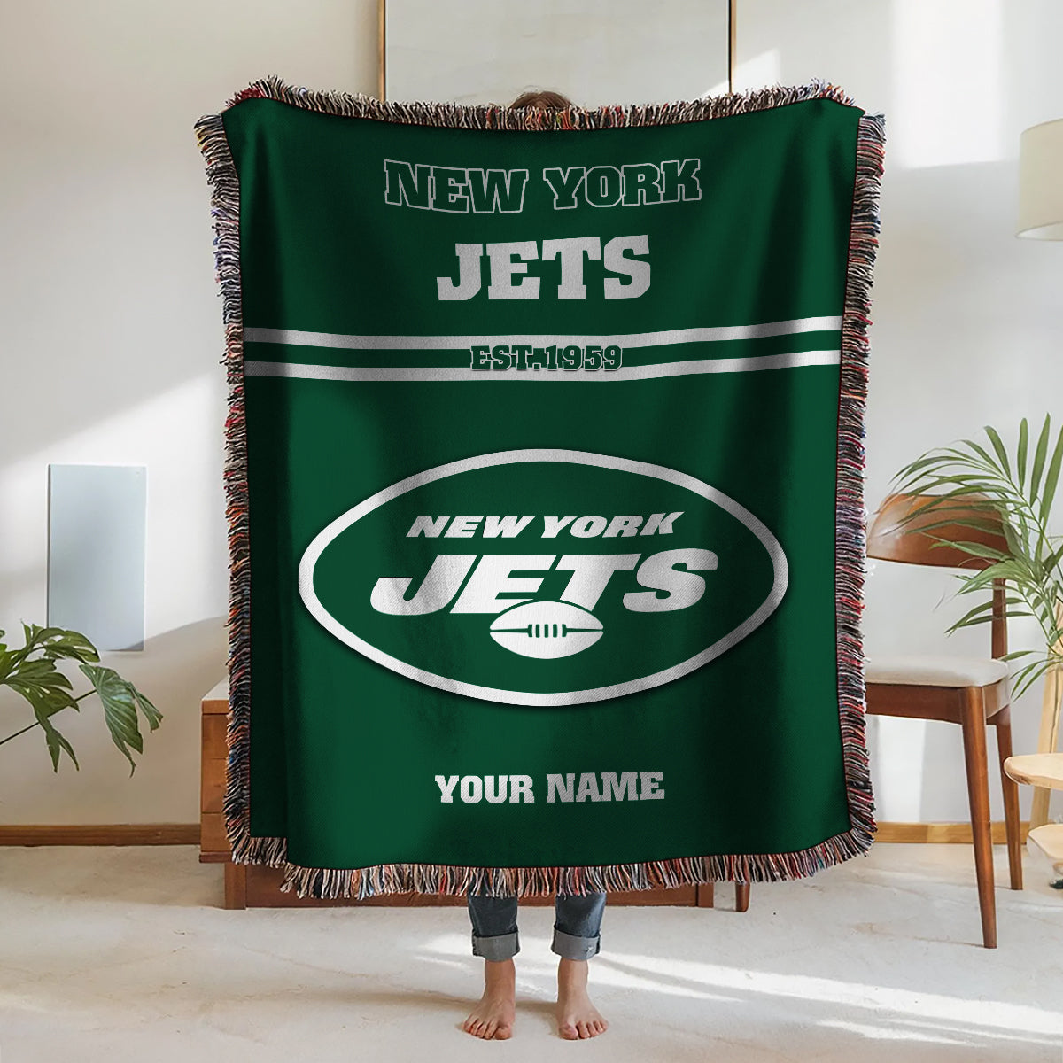 New York Jets Premium New Woven Throw Blanket AZHGWVB00030