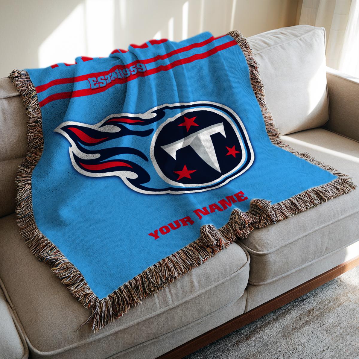 Tennessee Titans Premium New Woven Throw Blanket AZHGWVB00032