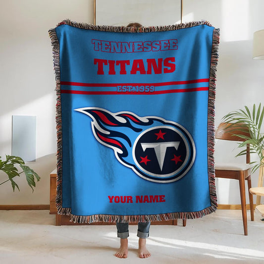 Tennessee Titans Premium New Woven Throw Blanket AZHGWVB00032