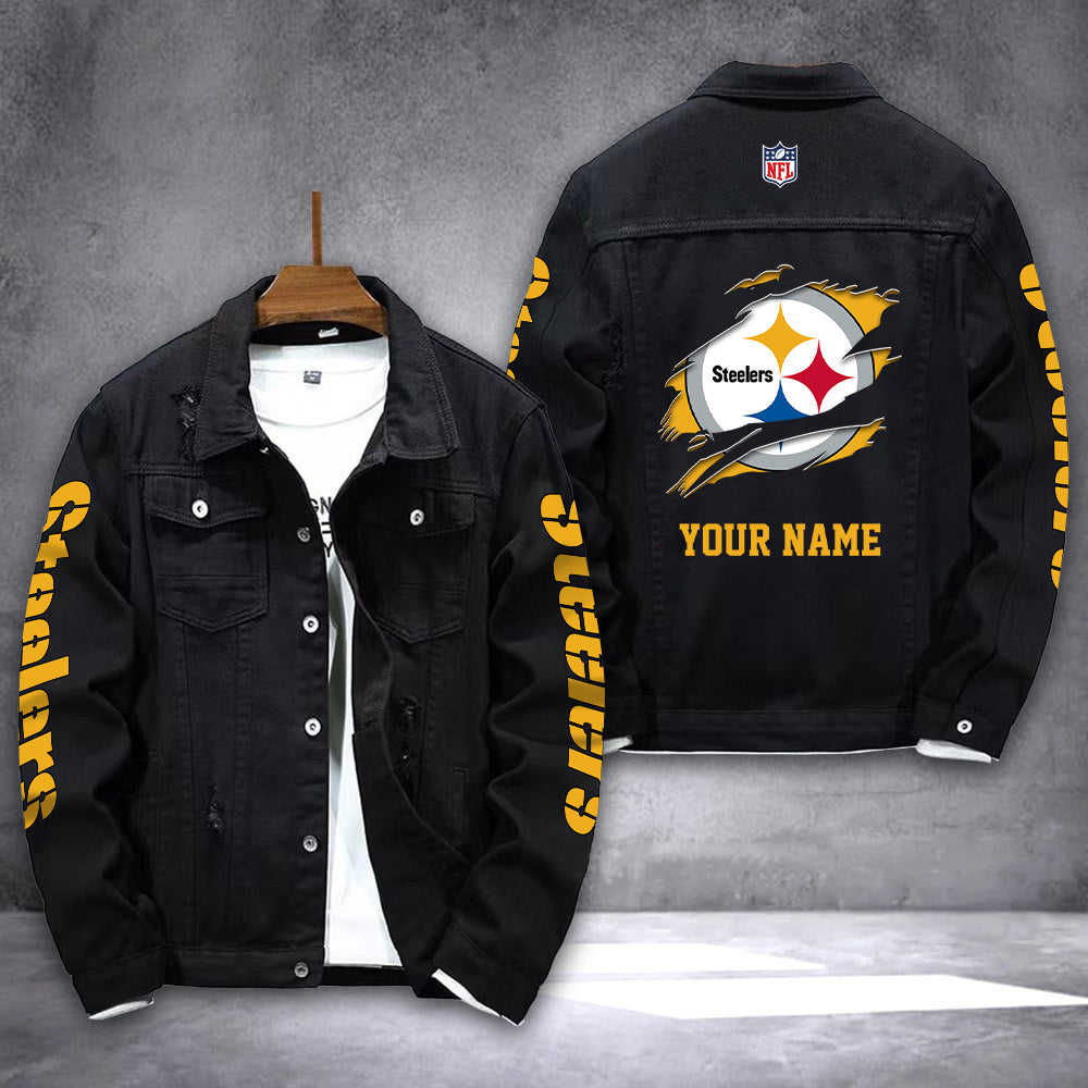 Pittsburgh Steelers Personalized New Denim Jacket AZICOTADJ00001