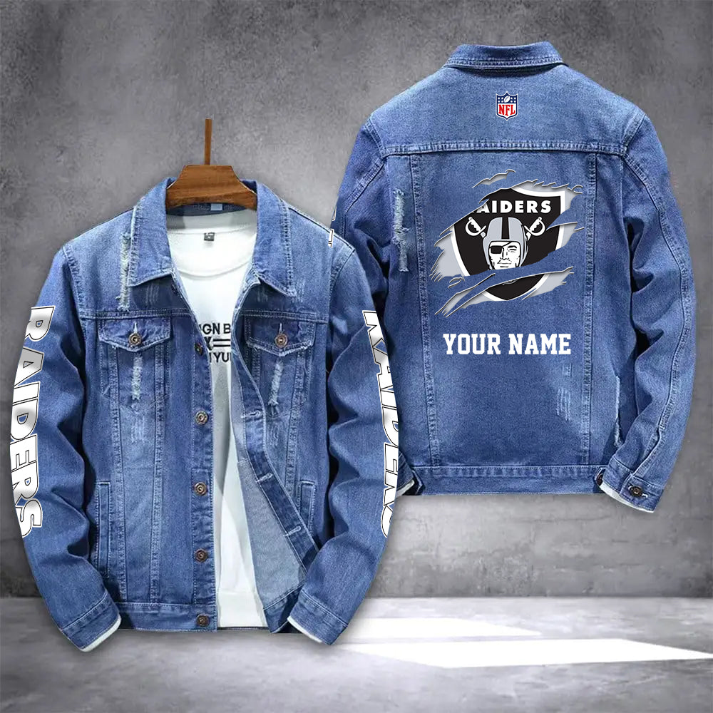 Las Vegas Raiders Personalized New Denim Jacket AZICOTADJ00005