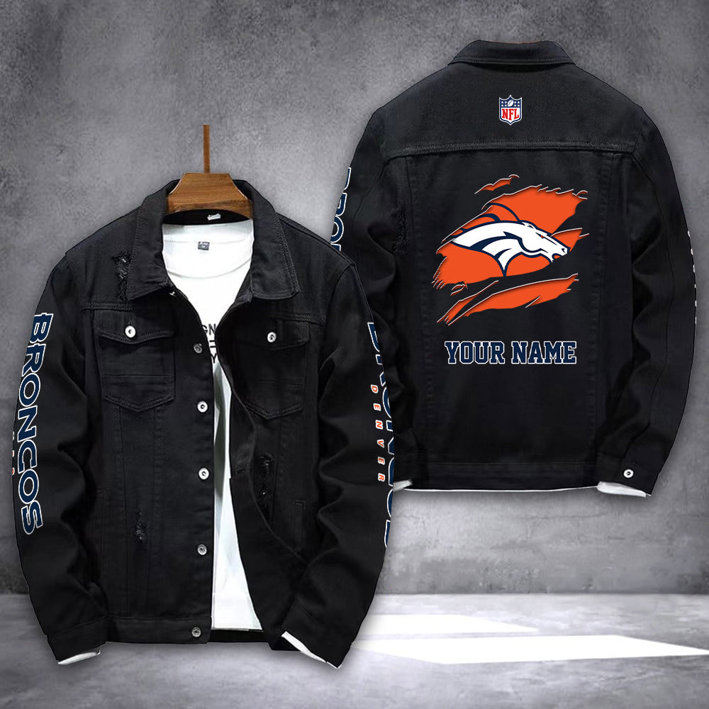 Denver Broncos Personalized New Denim Jacket AZICOTADJ00006