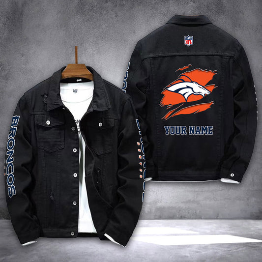 Denver Broncos Personalized New Denim Jacket AZICOTADJ00006