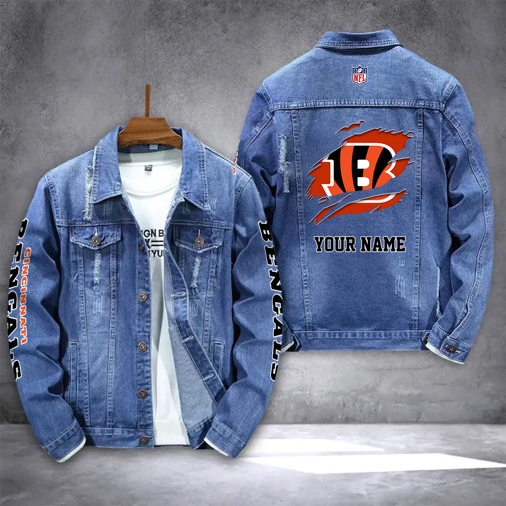 Cincinnati Bengals Personalized New Denim Jacket AZICOTADJ00011