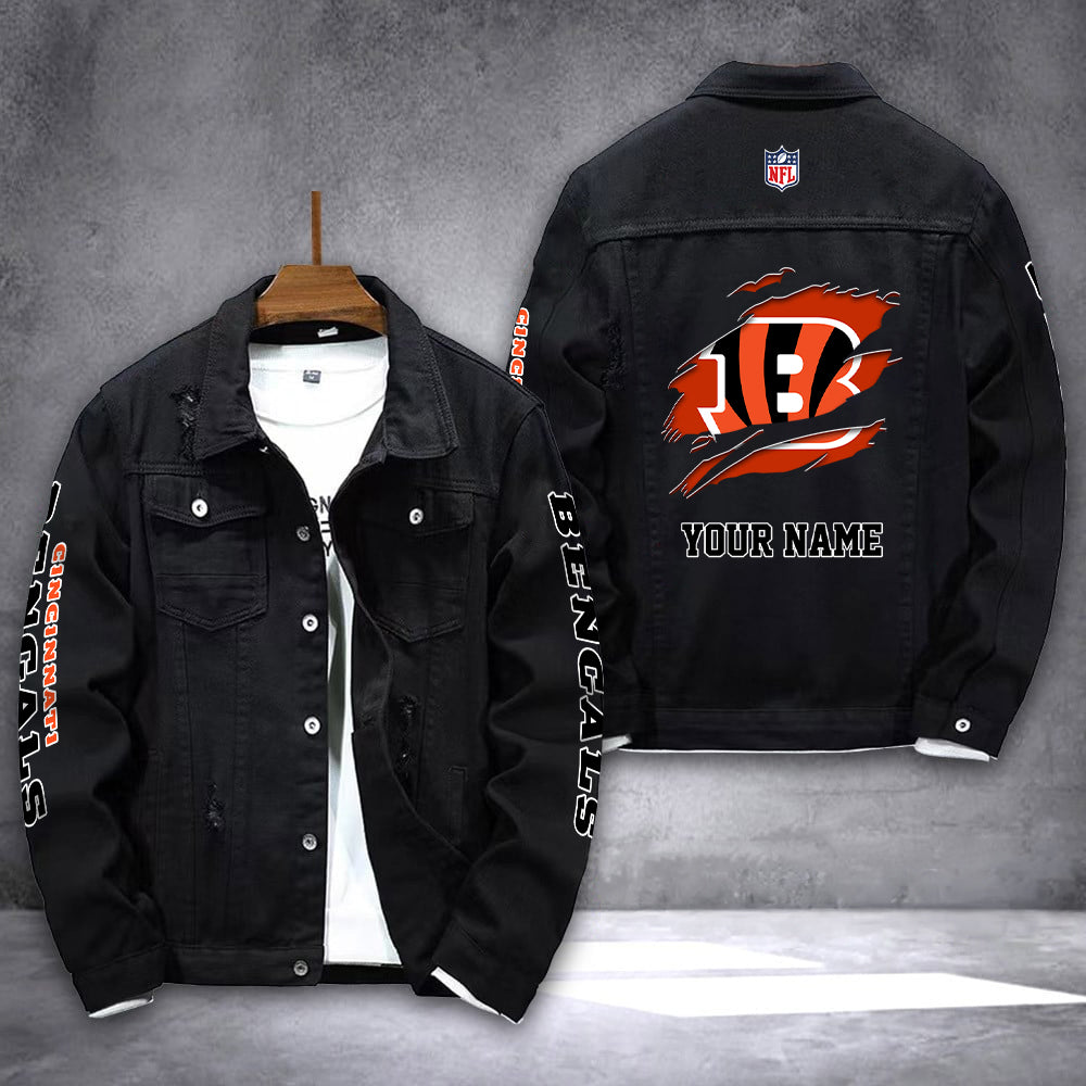 Cincinnati Bengals Personalized New Denim Jacket AZICOTADJ00011