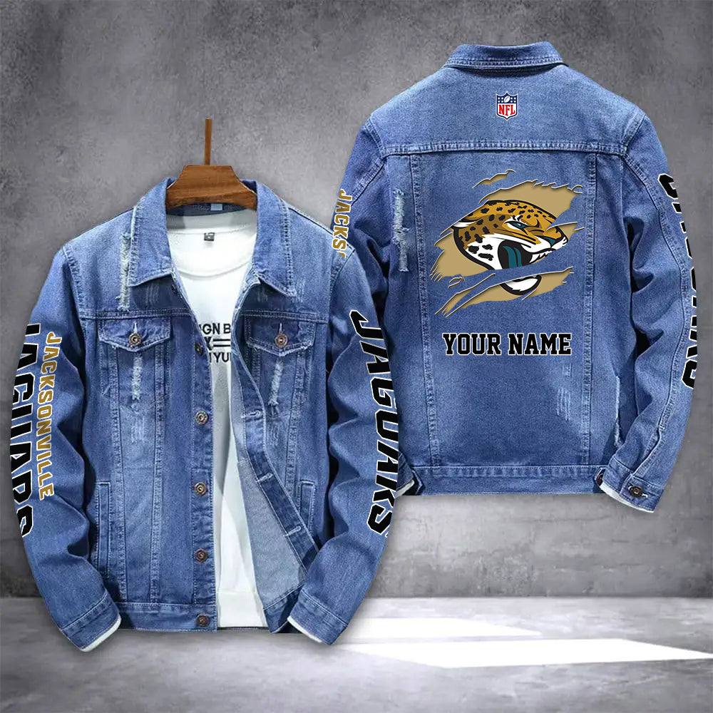 Jacksonville Jaguars Personalized New Denim Jacket AZICOTADJ00015