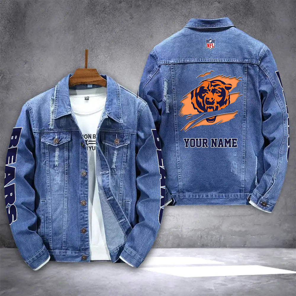 Chicago Bears Personalized New Denim Jacket AZICOTADJ00018