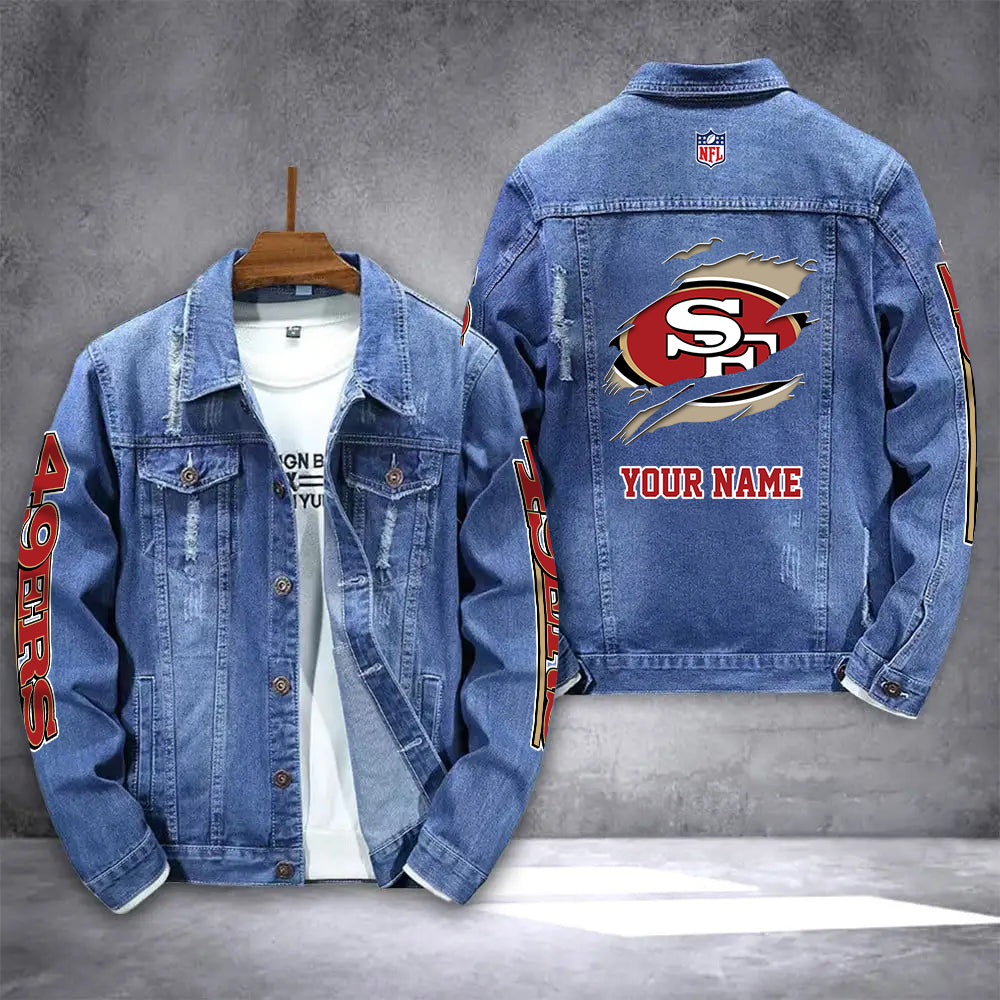 San Francisco 49ers Personalized New Denim Jacket AZICOTADJ00021