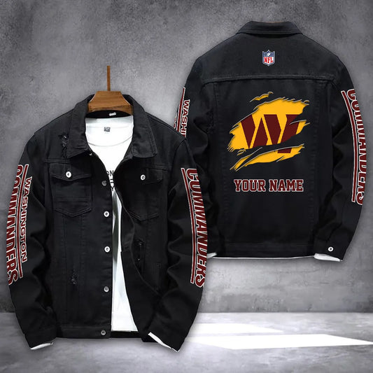 Washington Commanders Personalized New Denim Jacket AZICOTADJ00022