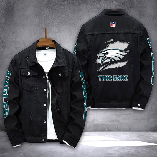Philadelphia Eagles Personalized New Denim Jacket AZICOTADJ00024
