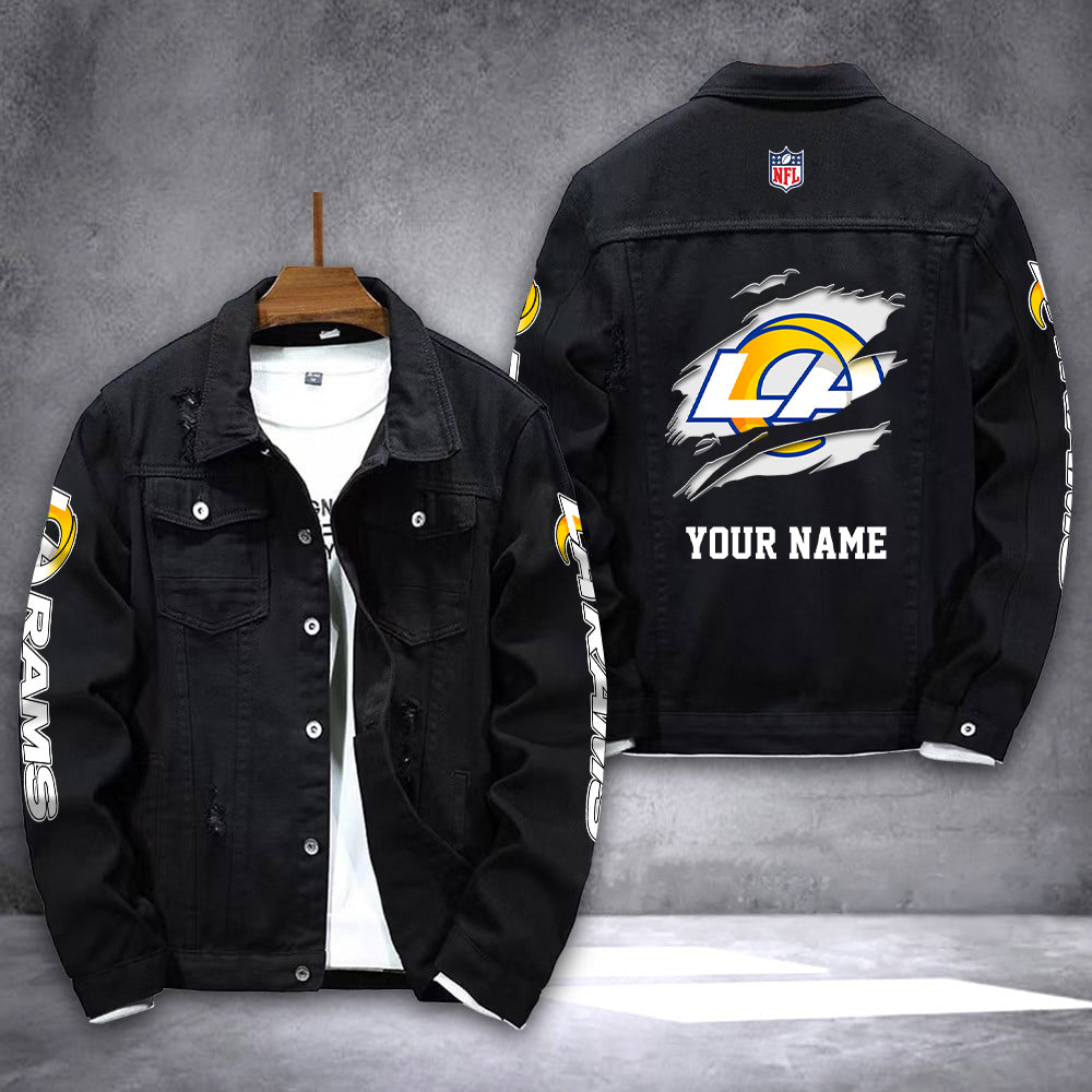 Los Angeles Rams Personalized New Denim Jacket AZICOTADJ00025
