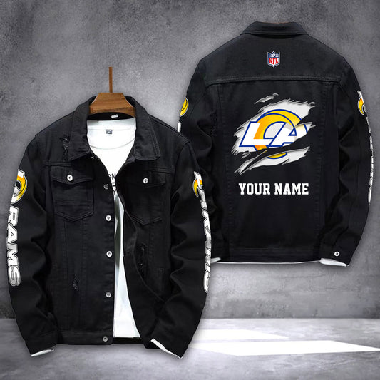 Los Angeles Rams Personalized New Denim Jacket AZICOTADJ00025