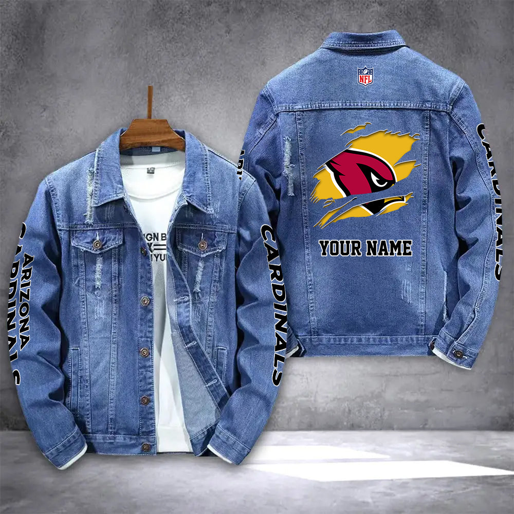 Arizona Cardinals Personalized New Denim Jacket AZICOTADJ00026