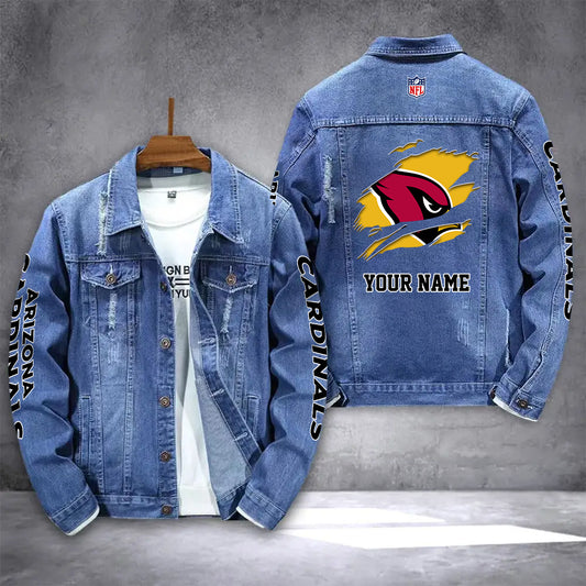 Arizona Cardinals Personalized New Denim Jacket AZICOTADJ00026
