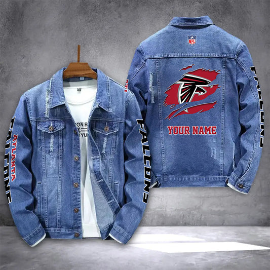 Atlanta Falcons Personalized New Denim Jacket AZICOTADJ00029