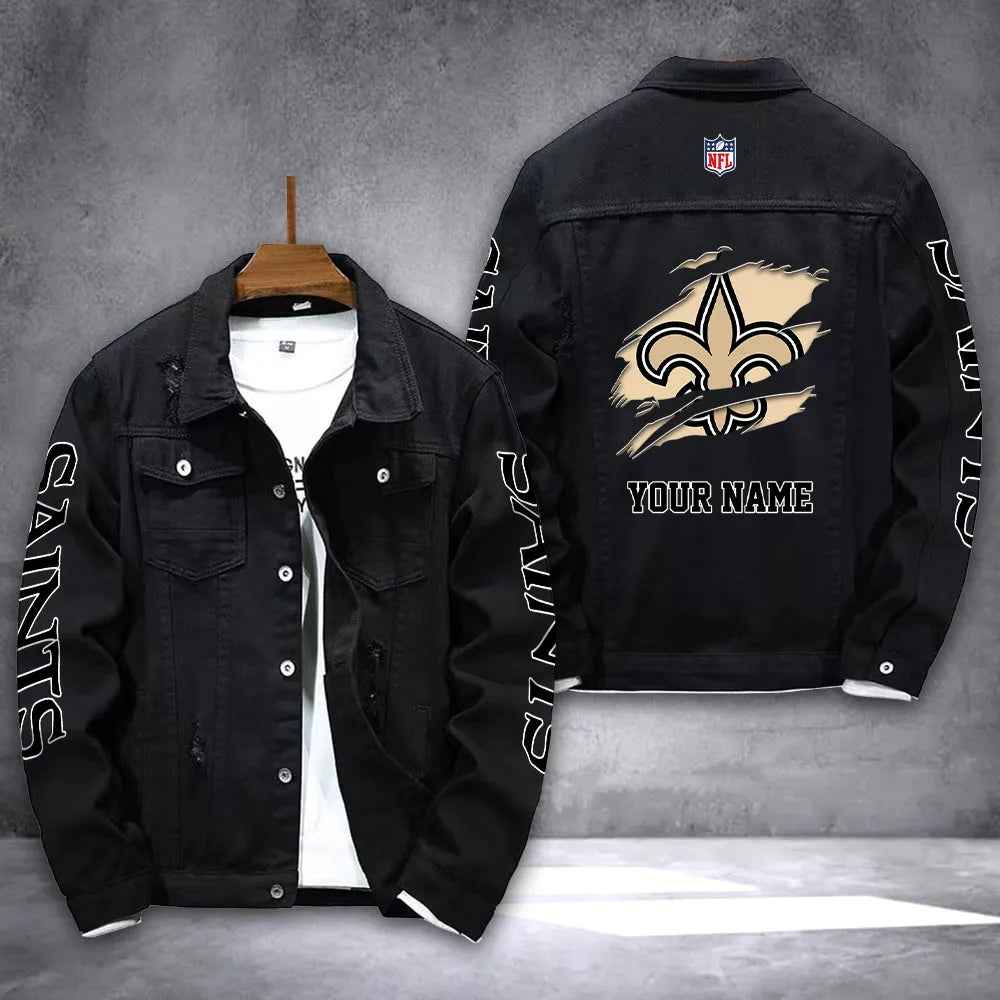 New Orleans Saints Personalized New Denim Jacket AZICOTADJ00031