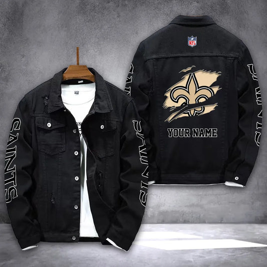 New Orleans Saints Personalized New Denim Jacket AZICOTADJ00031