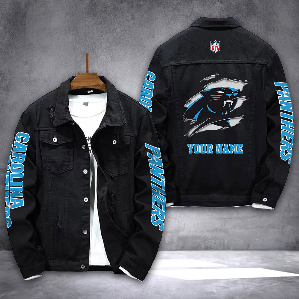 Carolina Panthers Personalized New Denim Jacket AZICOTADJ00032