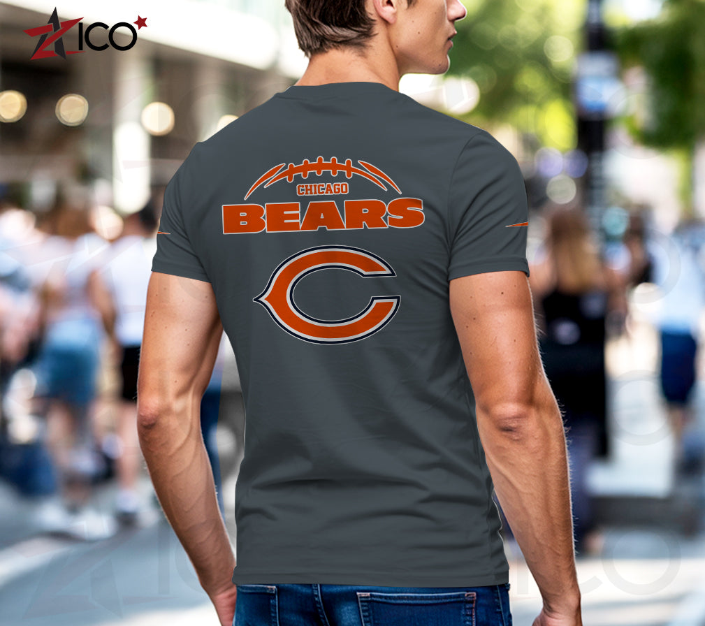 Chicago Bears Henley Short Sleeve T-Shirt Trending 2025 AZMN2DHS000006