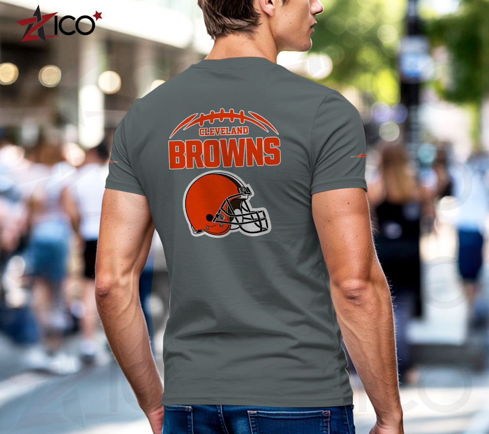 Cleveland Browns Henley Short Sleeve T-Shirt Trending 2025 AZMN2DHS000008