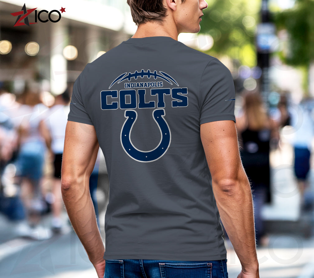 Indianapolis Colts Henley Short Sleeve T-Shirt Trending 2025 AZMN2DHS000014