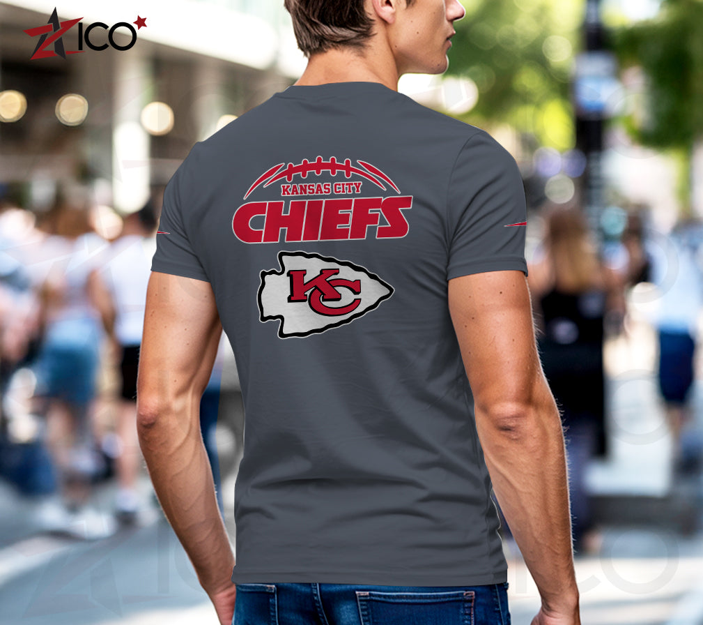 Kansas City Chiefs Henley Short Sleeve T-Shirt Trending 2025 AZMN2DHS000016