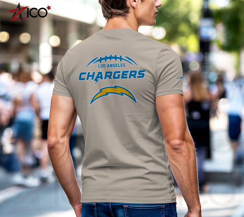 Los Angeles Chargers Henley Short Sleeve T-Shirt Trending 2025 AZMN2DHS000018