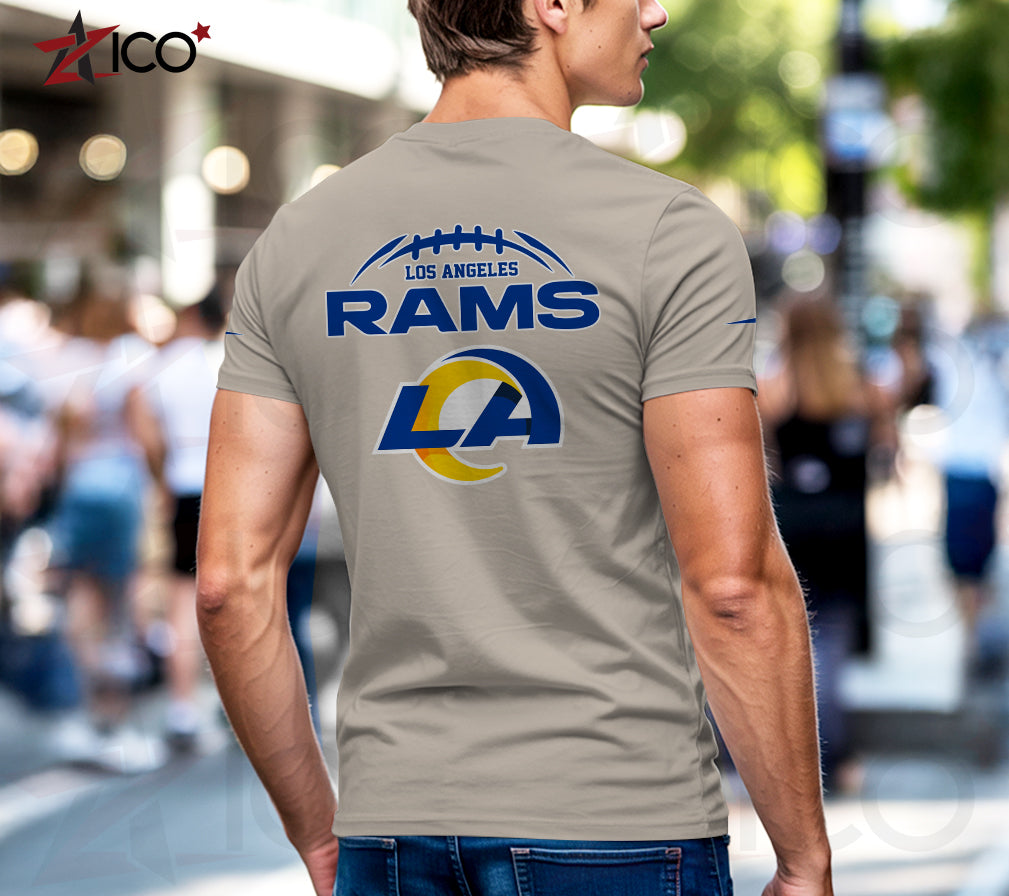 Los Angeles Rams Henley Short Sleeve T-Shirt Trending 2025 AZMN2DHS000019