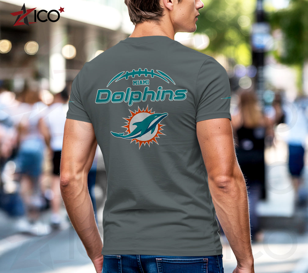 Miami Dolphins Henley Short Sleeve T-Shirt Trending 2025 AZMN2DHS000020