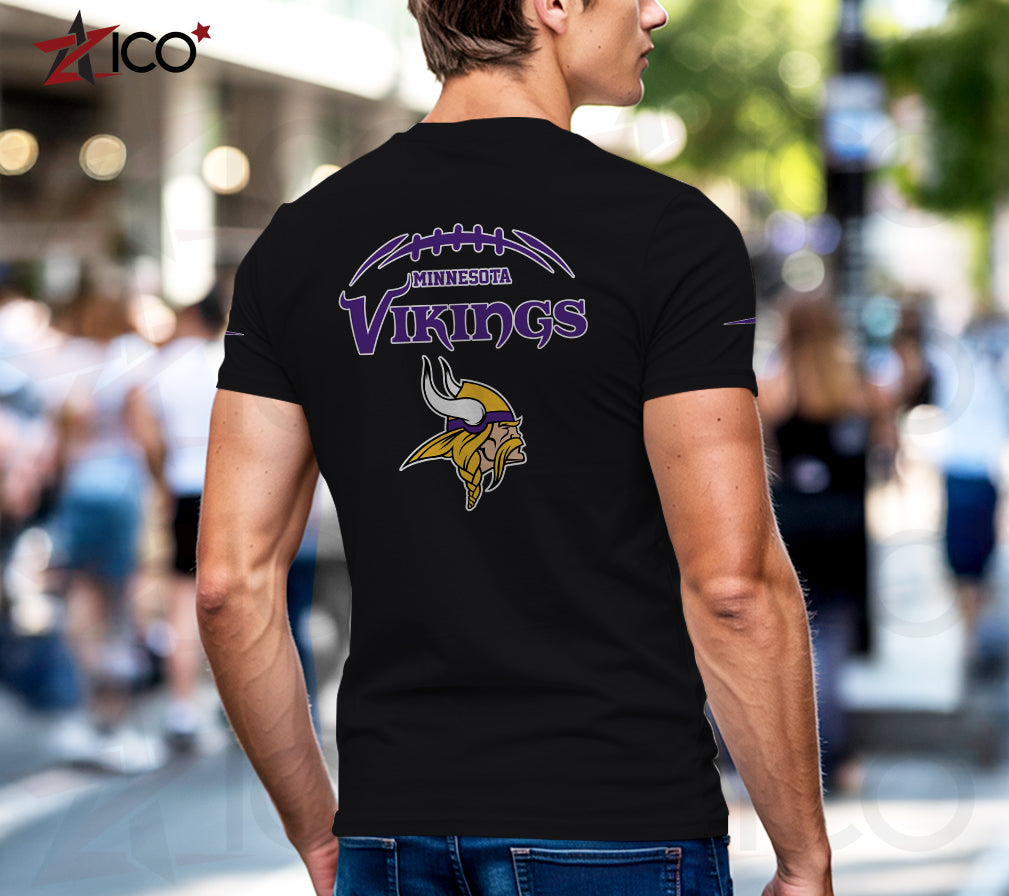 Minnesota Vikings Henley Short Sleeve T-Shirt Trending 2025 AZMN2DHS000021