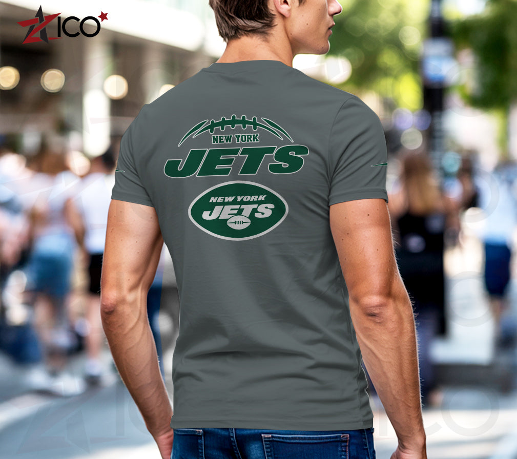 New York Jets Henley Short Sleeve T-Shirt Trending 2025 AZMN2DHS000025