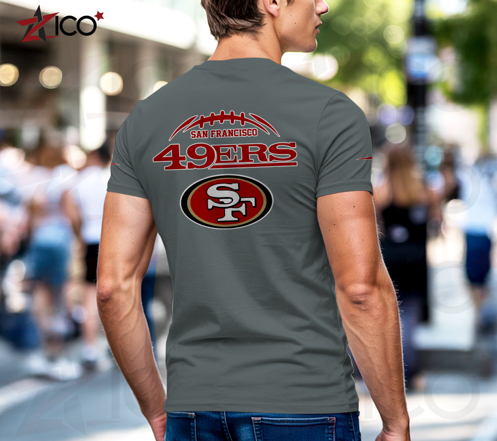 San Francisco 49ers Henley Short Sleeve T-Shirt Trending 2025 AZMN2DHS000028