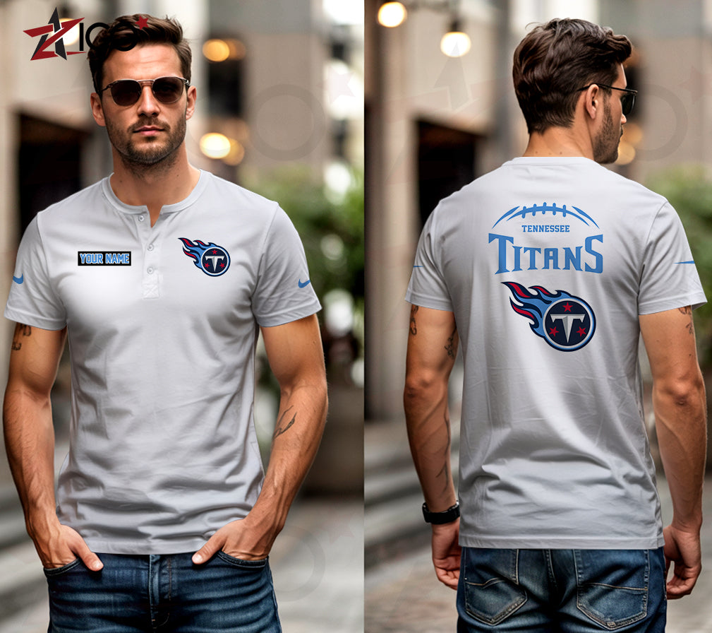 Tennessee Titans Henley Short Sleeve T-Shirt Trending 2025 AZMN2DHS000031