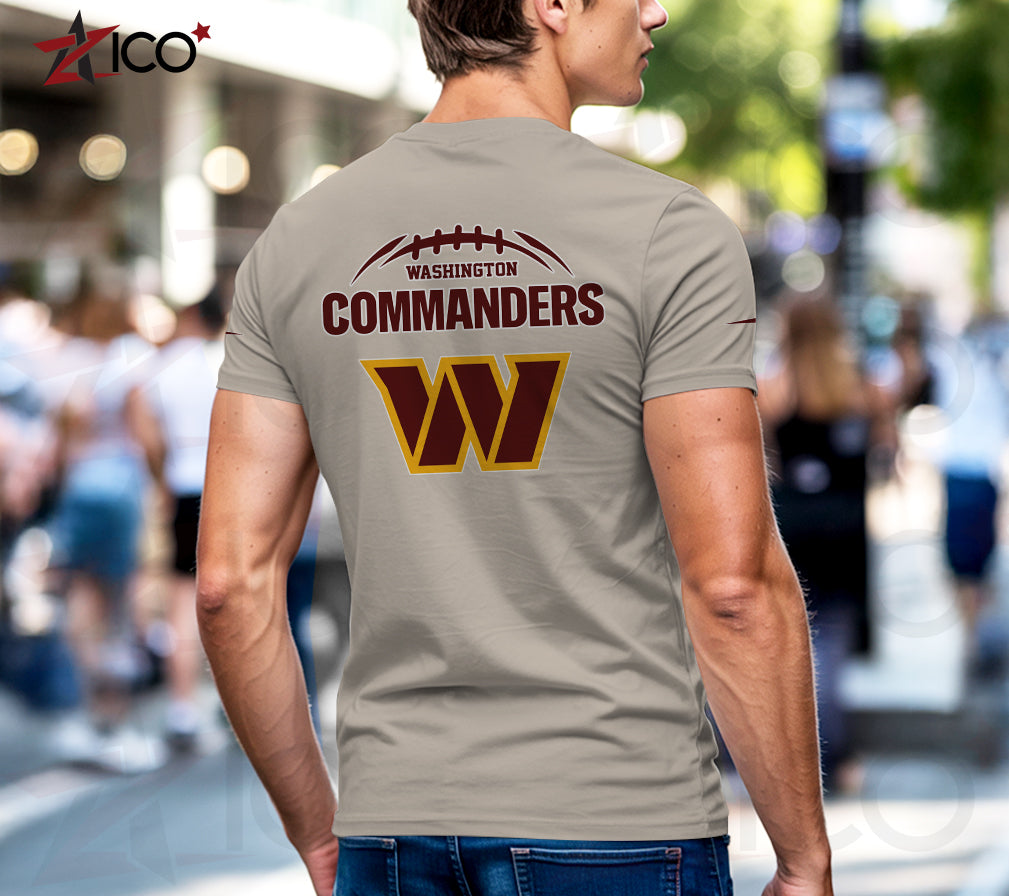 Washington Commanders Henley Short Sleeve T-Shirt Trending 2025 AZMN2DHS000032
