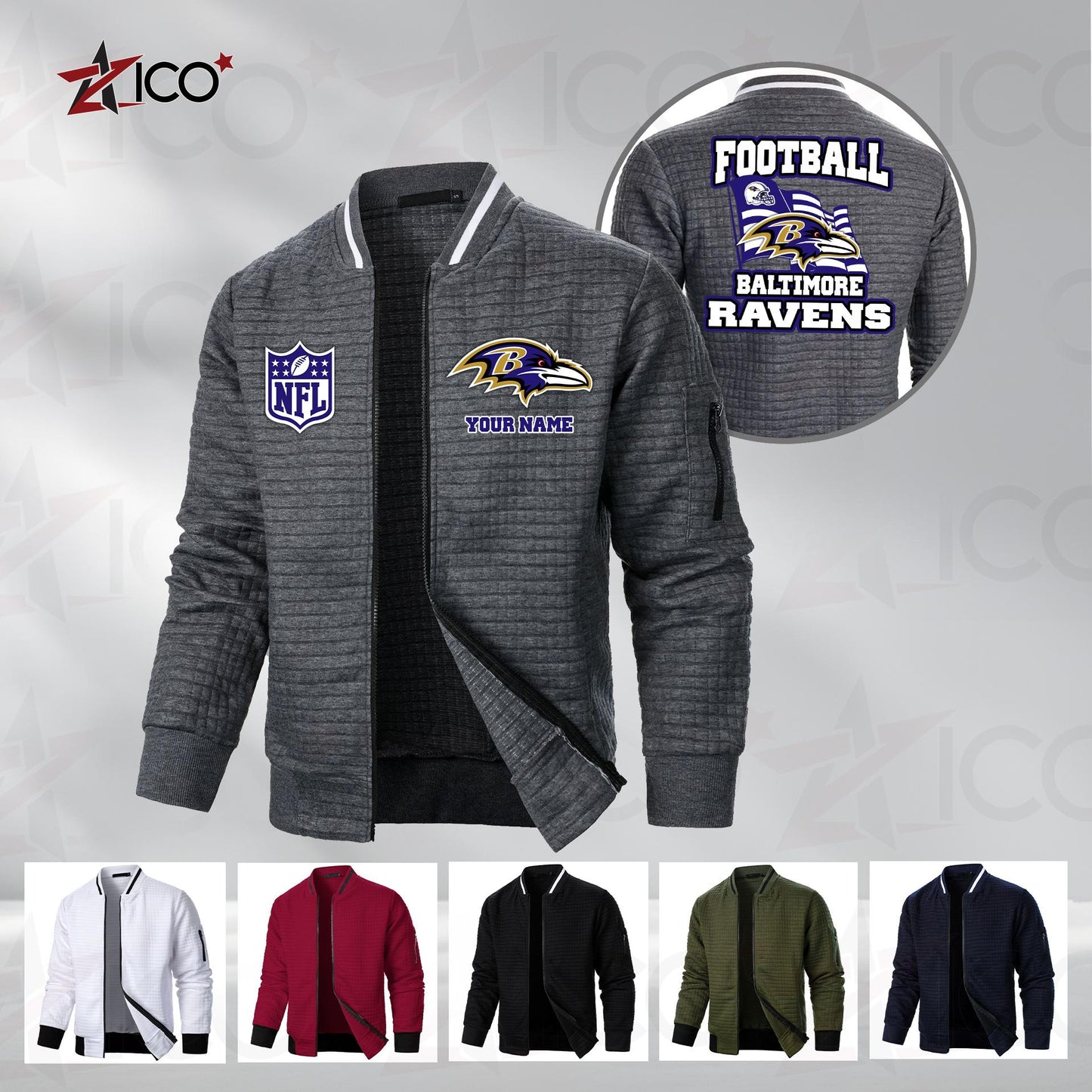 Baltimore Ravens Men’s Casual Jacket For Men New Trending AZMN2DMCJK000003