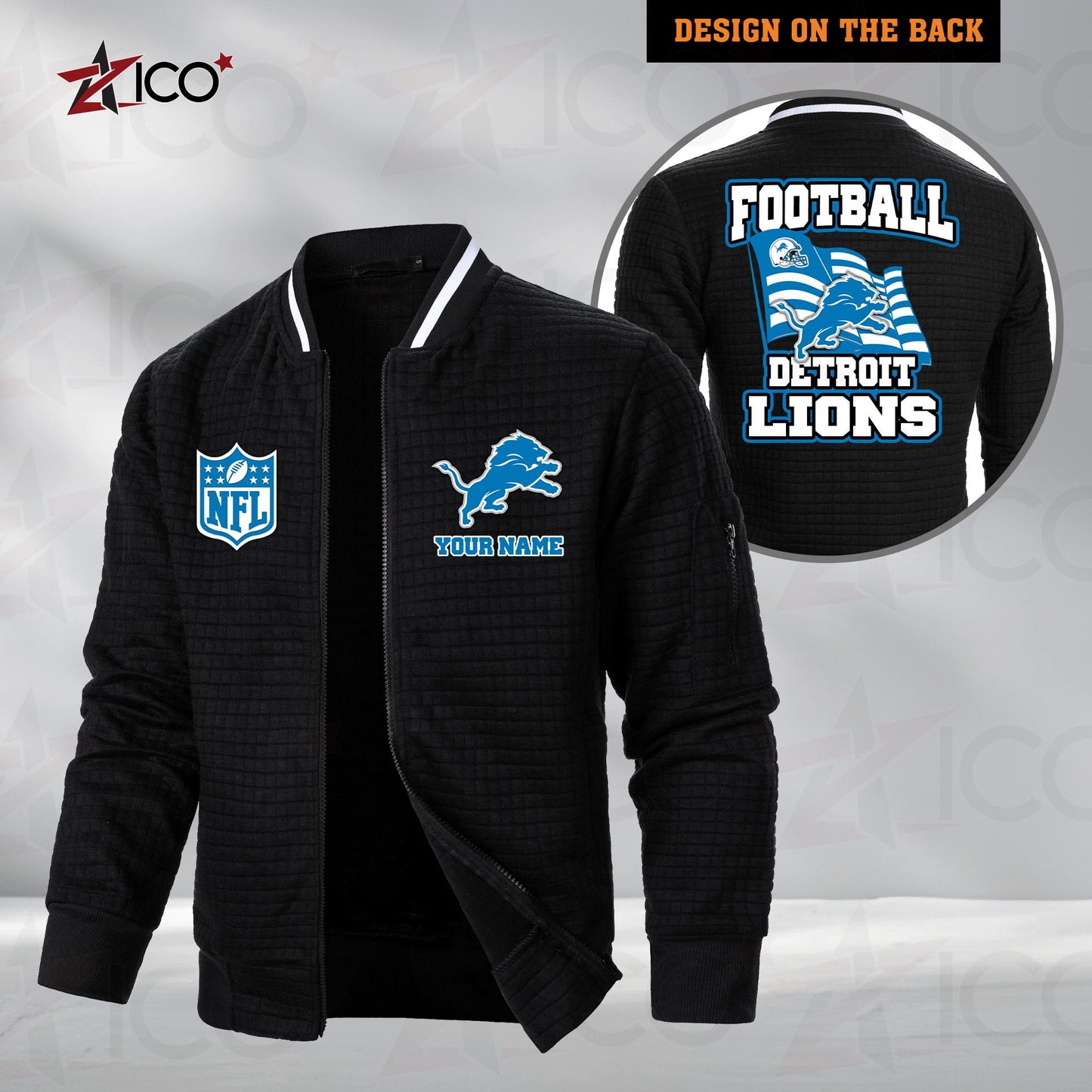 Detroit Lions Men’s Casual Jacket For Men New Trending AZMN2DMCJK000011