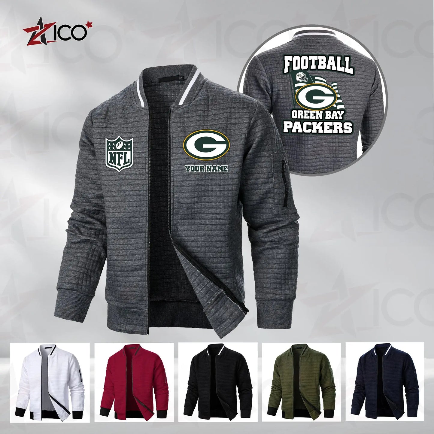 Green Bay Packers Men’s Casual Jacket For Men New Trending AZMN2DMCJK000012