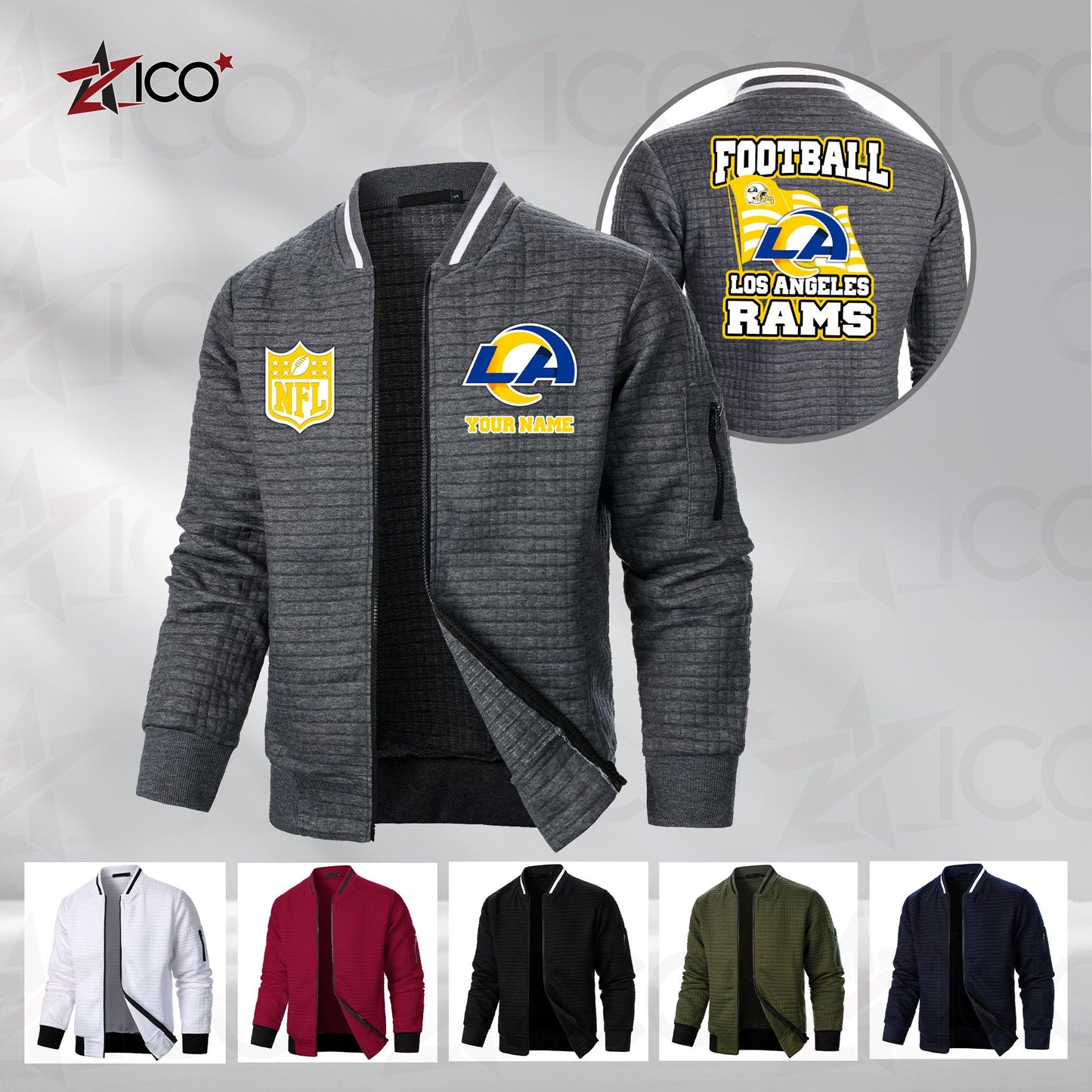 Los Angeles Rams Men’s Casual Jacket For Men New Trending AZMN2DMCJK000019