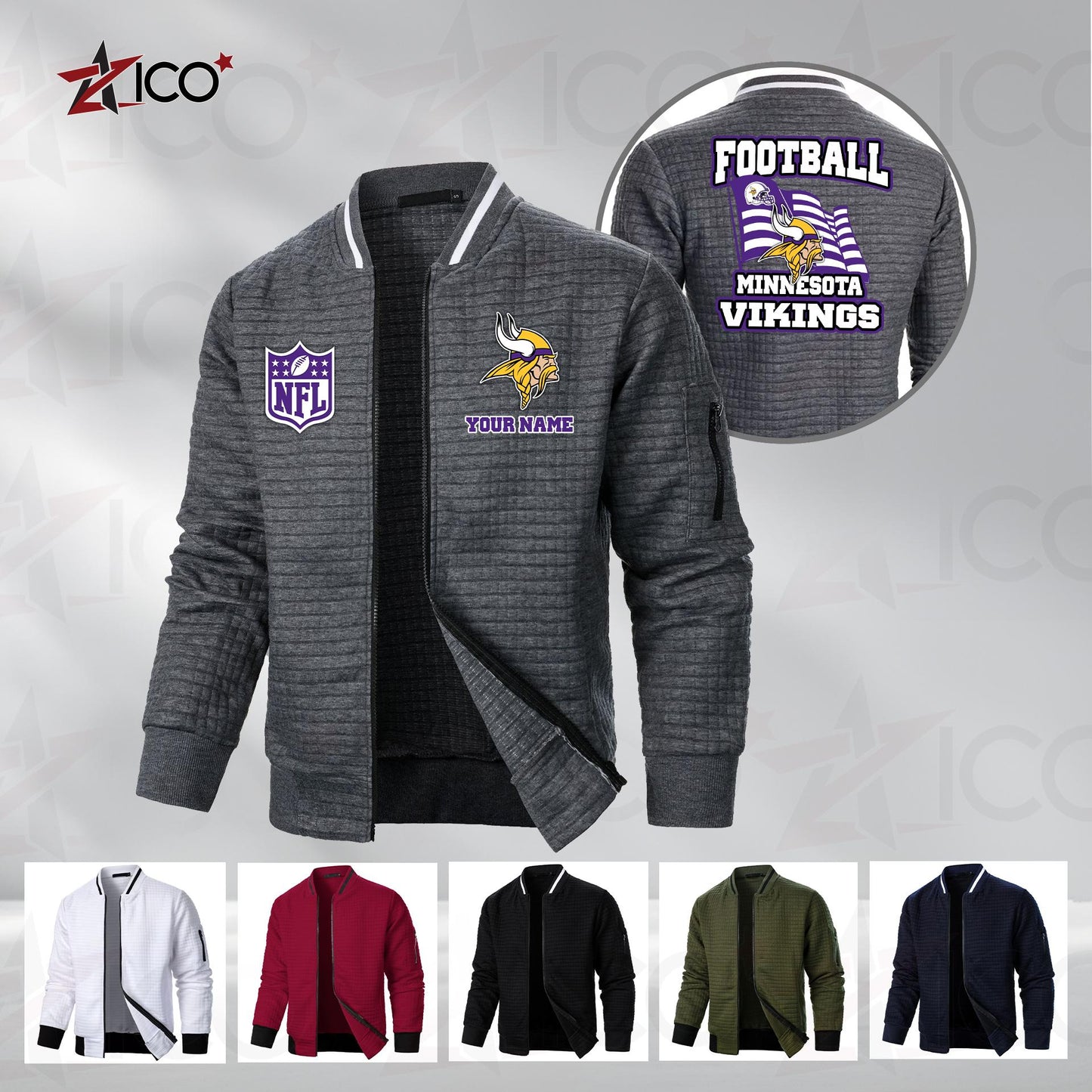 Minnesota Vikings Men’s Casual Jacket For Men New Trending AZMN2DMCJK000021